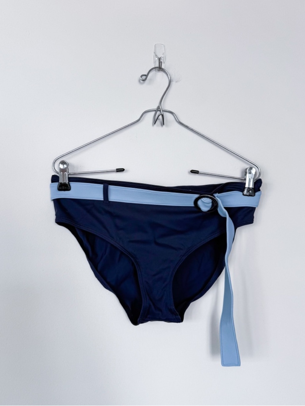 VTG Croft & Barrow Navy Blue Belted Swimsuit Bottoms Beach Summer Vacation